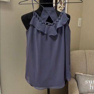LC Lauren Conrad Lavender Ruffle Blouse
